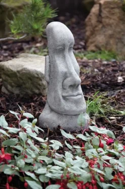 Statues & Sculptures Easter Island Heads^Female Easter Island Head Stone Garden Ornament