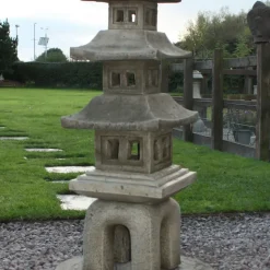 Statues & Sculptures Pagodas^Five Piece Japanese Pagoda Lantern Stone Garden Ornament