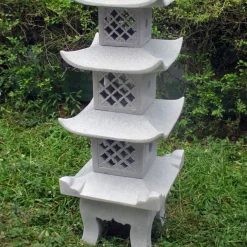 Statues & Sculptures Pagodas^Five Tier Japanese Pagoda Lantern Granite Garden Ornament