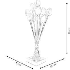 Statues & Sculptures Table Top|Floor Standing^Floral Awakening 91cm Metal Indoor Sculpture