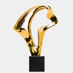 Statues & Sculptures Table Top|Floor Standing^Flow Motion 90cm Gold Metal Indoor Sculpture v2