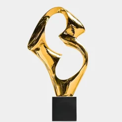 Statues & Sculptures Table Top|Floor Standing^Flow Motion 96cm Gold Metal Indoor Sculpture v3