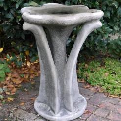 Statues & Sculptures Bird Baths^Flower Design Stone Garden Bird Bath