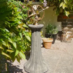 Statues & Sculptures Armillary Sundials^Fluted Armillary 82cm Stone Garden Sundial