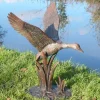 Statues & Sculptures Ducks^Flying Duck Bronze Metal Garden Ornament
