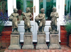 Statues & Sculptures Children^Four Seasons Children Stone Garden Statues