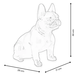Statues & Sculptures Table Top|Animals^French Bulldog 30cm Comic Art Resin Indoor Sculpture
