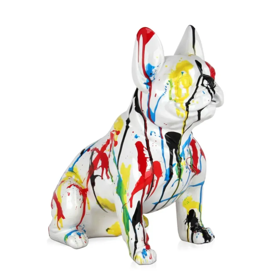 Statues & Sculptures Table Top|Floor Standing^French Bulldog 40cm Multicolour Resin Indoor Sculpture