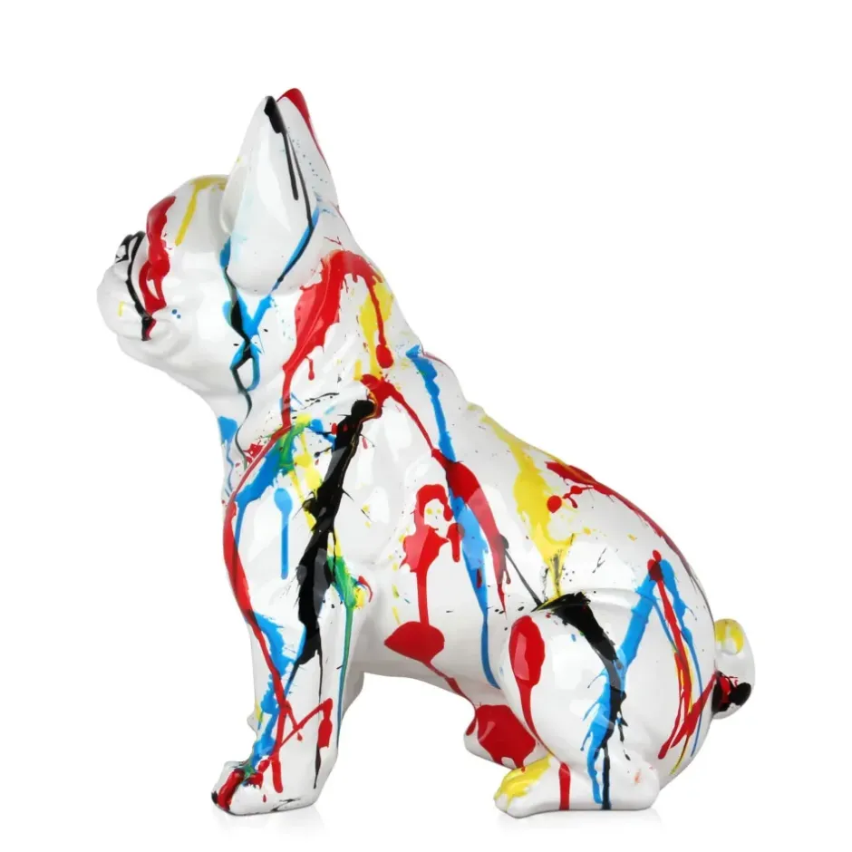 Statues & Sculptures Table Top|Floor Standing^French Bulldog 40cm Multicolour Resin Indoor Sculpture