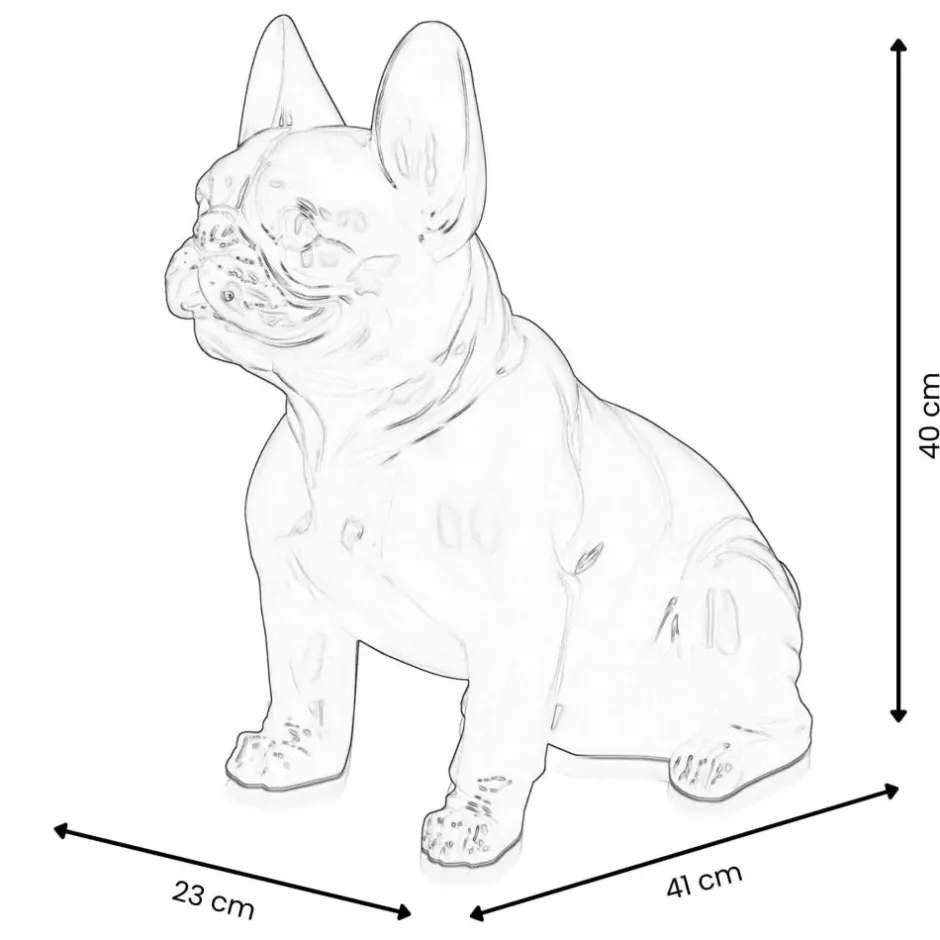 Statues & Sculptures Table Top|Floor Standing^French Bulldog 40cm Multicolour Resin Indoor Sculpture