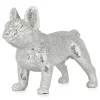 Statues & Sculptures Table Top|Floor Standing^French Bulldog 38cm Silver Resin Indoor Sculpture
