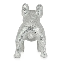Statues & Sculptures Table Top|Floor Standing^French Bulldog 38cm Silver Resin Indoor Sculpture