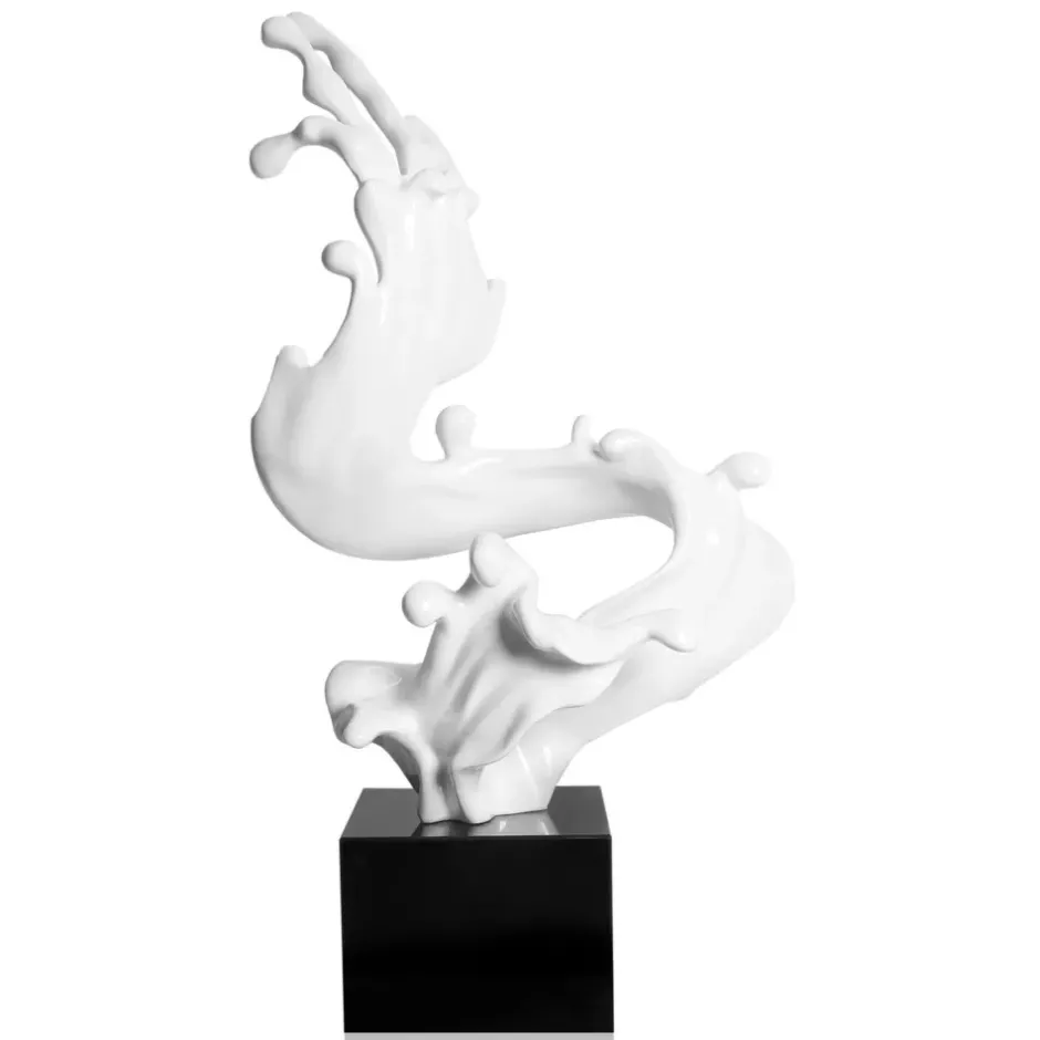 Statues & Sculptures Floor Standing|Abstract^Frozen Motion 86cm White Resin Indoor Sculpture