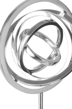 Statues & Sculptures Table Top|Abstract^Galactic Sphere 43cm Silver Metal Indoor Sculpture