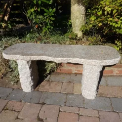 Statues & Sculptures Stone Benches^Galloway Natural Granite Pink Stone Garden Bench