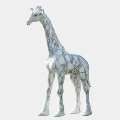Statues & Sculptures Wildlife|Modern^Gigantic Giraffe 350cm White Marble Garden Statue v1