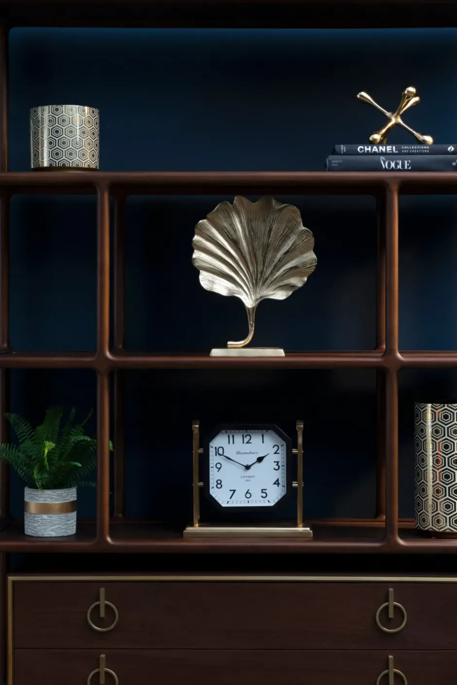 Statues & Sculptures Table Top|Contemporary^Ginkgo Leaf 28cm Gold Metal Indoor Sculpture
