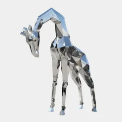 Statues & Sculptures Wildlife|Contemporary^Giraffe 181cm Geometric Metal Garden Sculpture