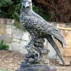 Statues & Sculptures Eagles^Golden Eagle Bronze Metal Garden Statue