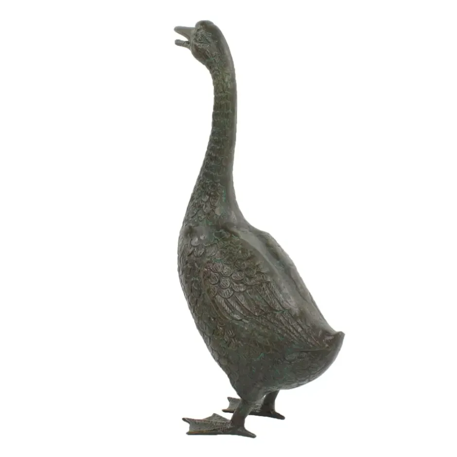 Statues & Sculptures Goose^Goose 66cm Bronze Metal Garden Ornament