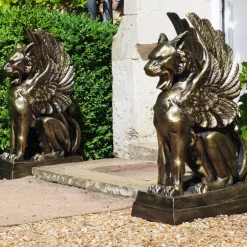Statues & Sculptures Griffins^Gothic Griffins Bronze Metal Garden Statues