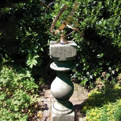 Statues & Sculptures Armillary Sundials^Grand Baluster Armillary Stone Garden Sundial