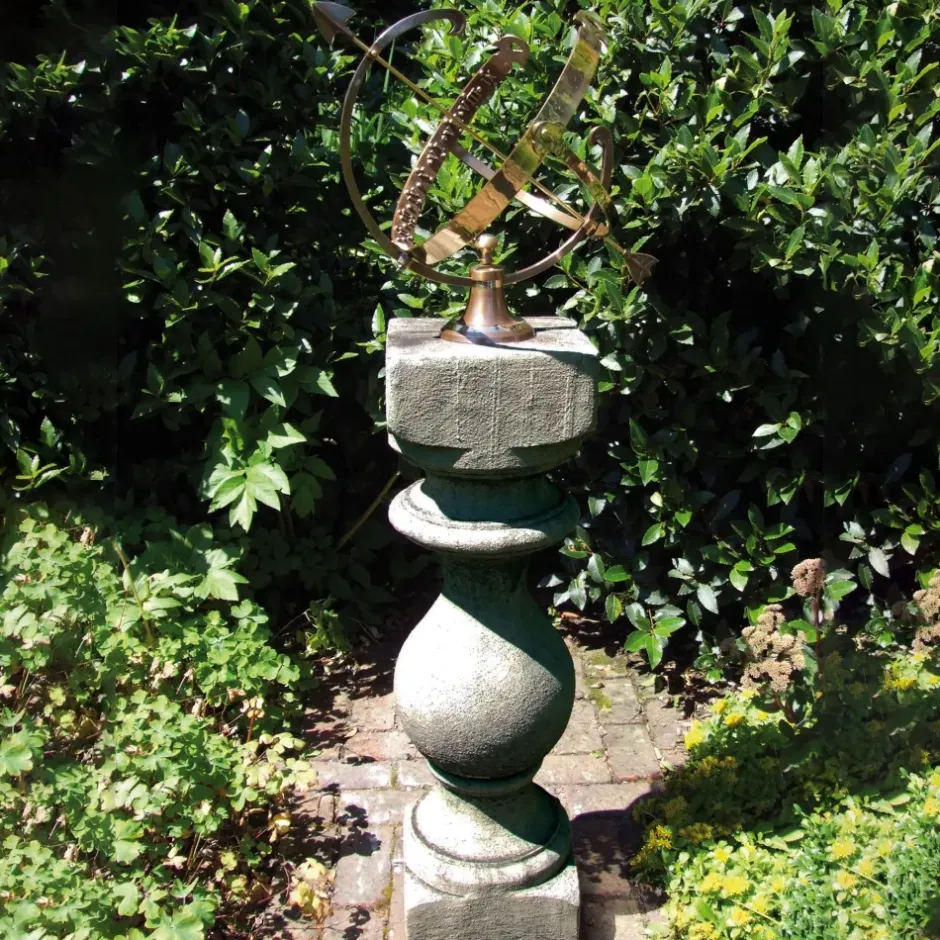 Statues & Sculptures Armillary Sundials^Grand Baluster Armillary Stone Garden Sundial