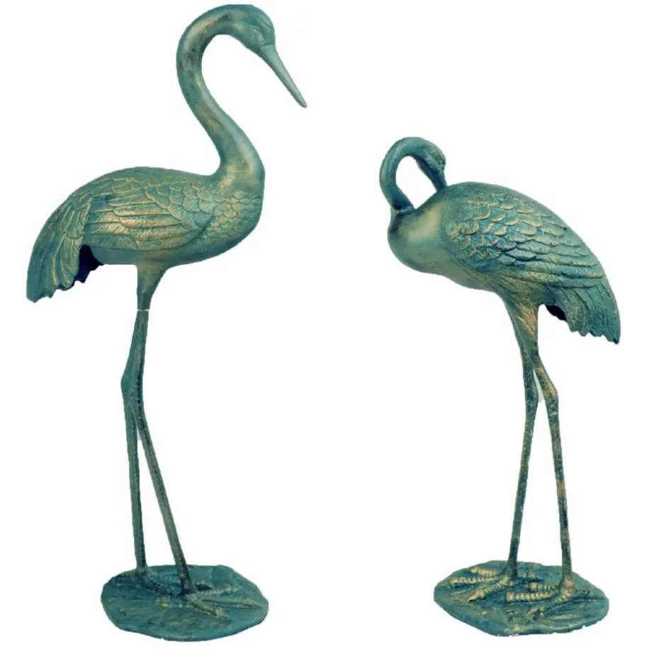 Statues & Sculptures Cranes^Grand Cranes Bronze Metal Garden Ornaments