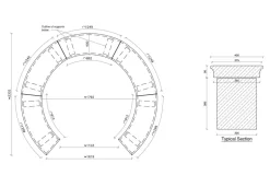 Statues & Sculptures Stone Benches^Grand Curved Modern Stone Garden Bench