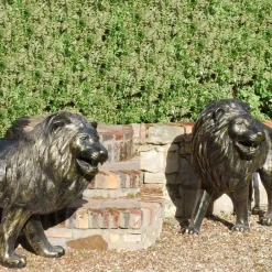 Statues & Sculptures Wildlife|Lions^Grand Lions Bronze Metal Garden Statues