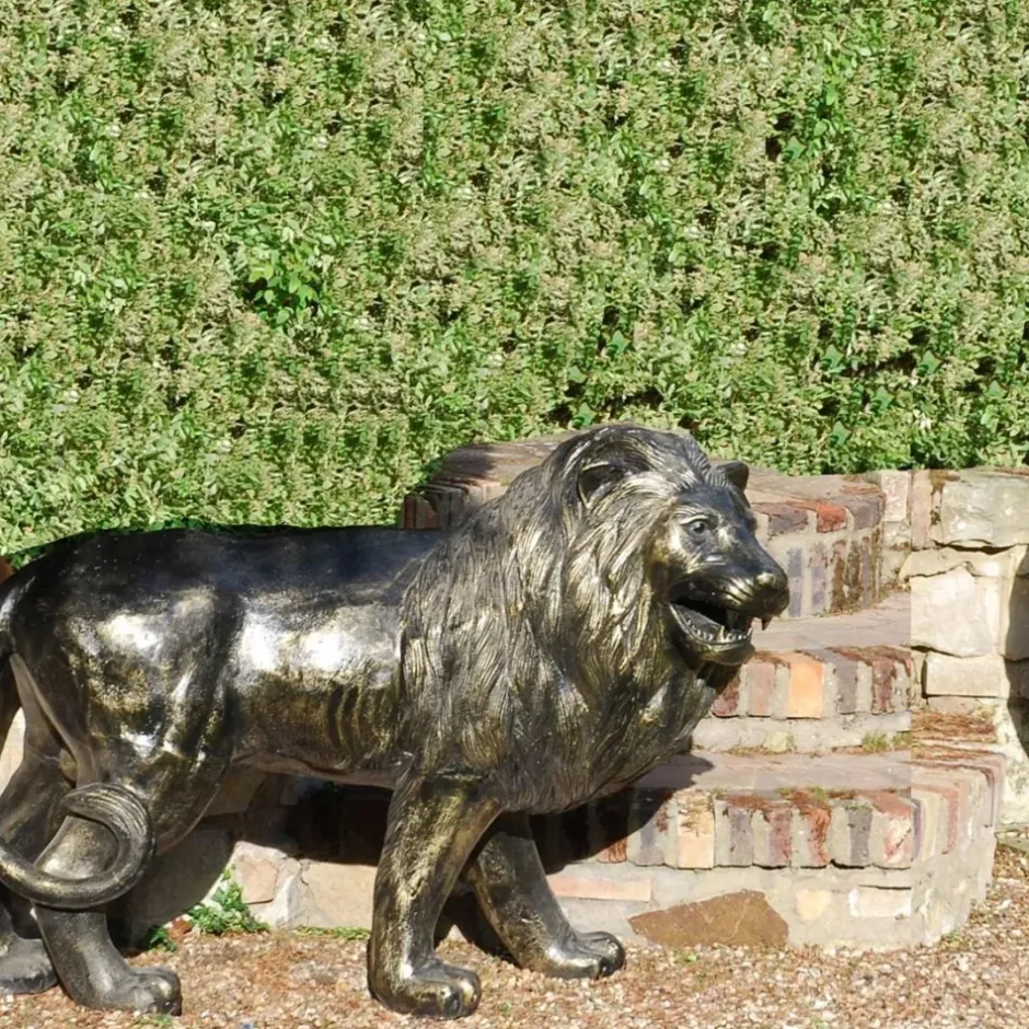 Statues & Sculptures Wildlife|Lions^Grand Lions Bronze Metal Garden Statues