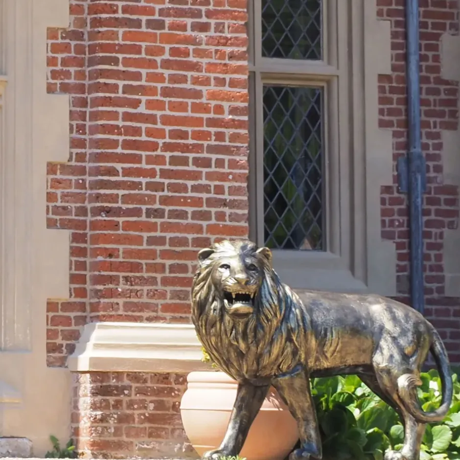 Statues & Sculptures Wildlife|Lions^Grand Lions Bronze Metal Garden Statues