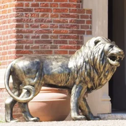 Statues & Sculptures Wildlife|Lions^Grand Lions Bronze Metal Garden Statues