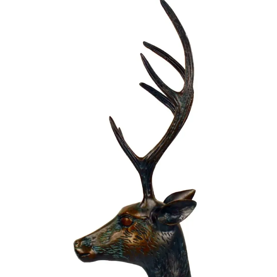 Statues & Sculptures Stags & Deers^Grand Stag & Doe Bronze Metal Garden Statues