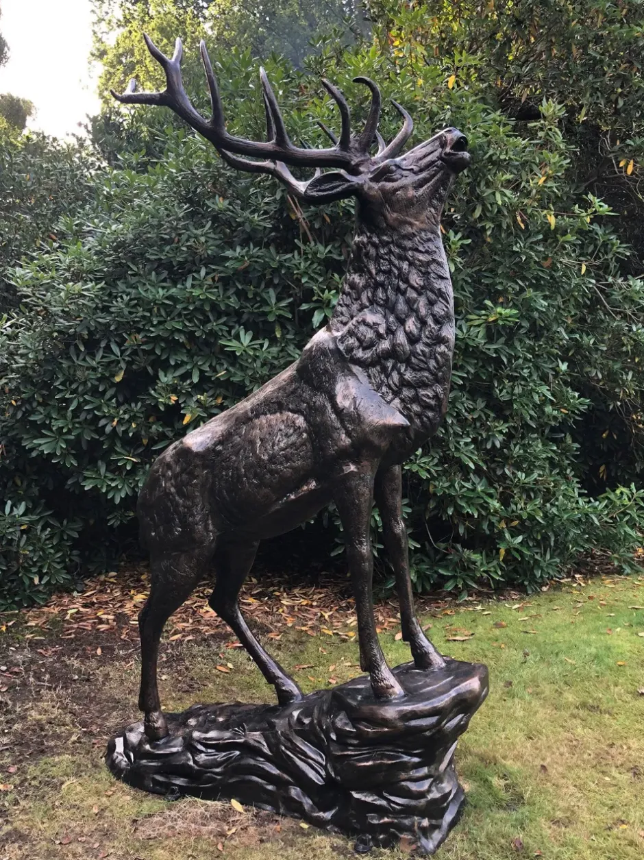 Statues & Sculptures Stags & Deers^Grand Stag Life-Size 292cm Metal Bronze Garden Statue