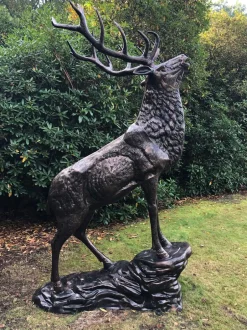 Statues & Sculptures Stags & Deers^Grand Stag Life-Size 292cm Metal Bronze Garden Statue