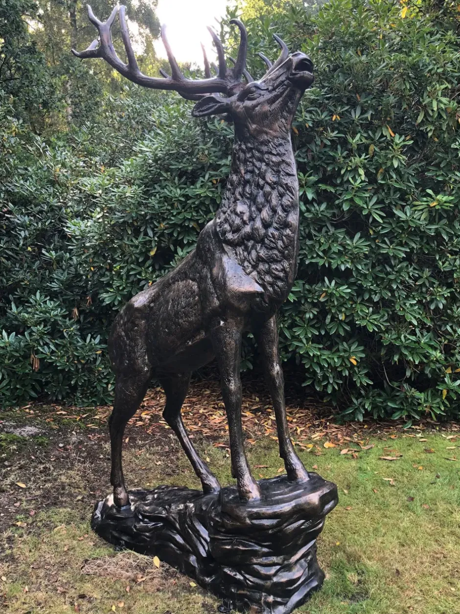 Statues & Sculptures Stags & Deers^Grand Stag Life-Size 292cm Metal Bronze Garden Statue