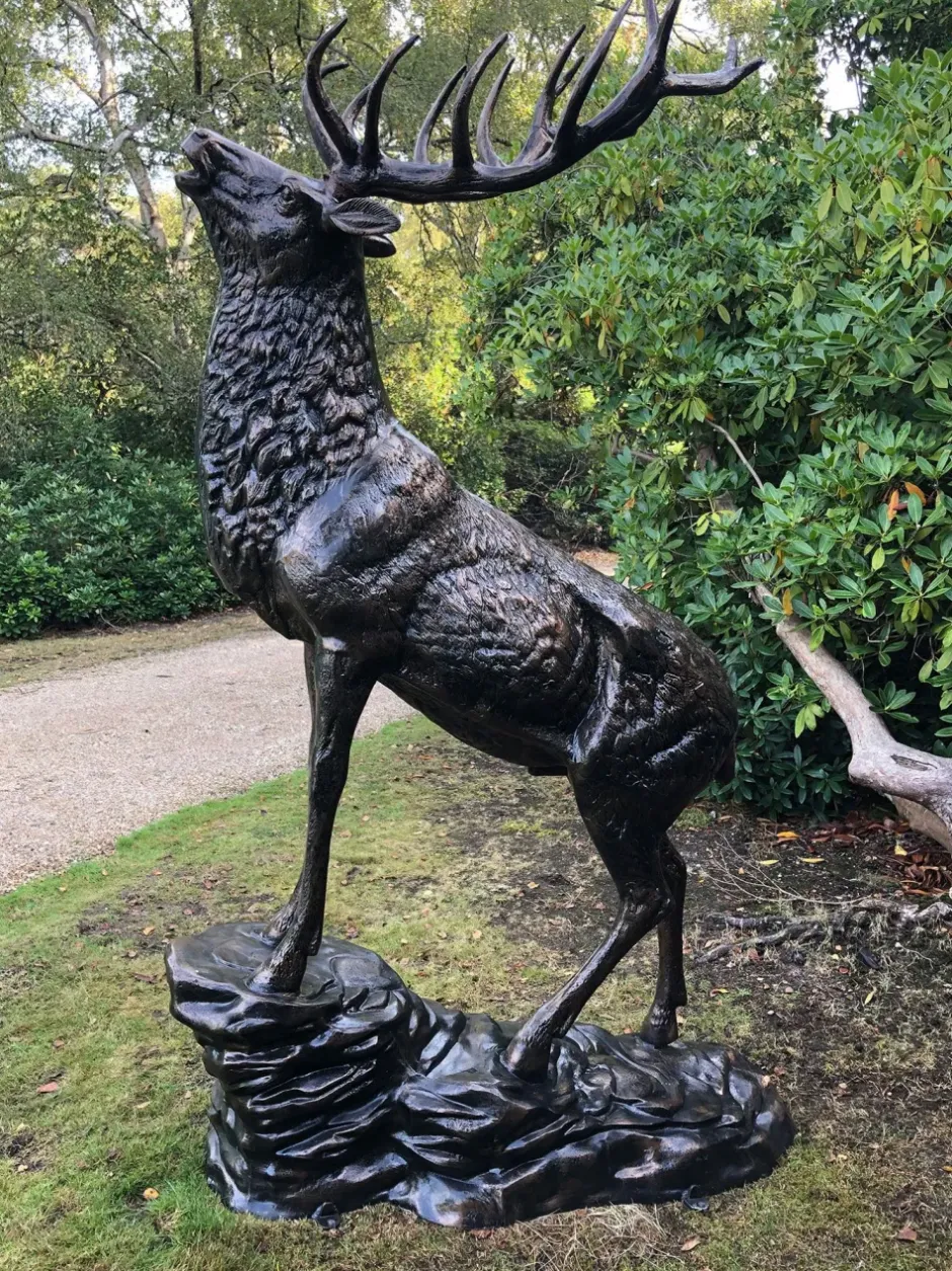 Statues & Sculptures Stags & Deers^Grand Stag Life-Size 292cm Metal Bronze Garden Statue
