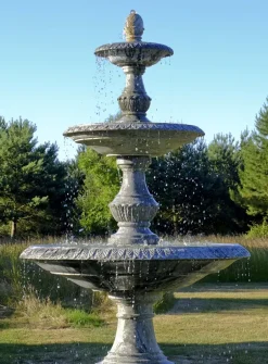 Statues & Sculptures Water Features^Grand Triple Tier 4m Emerald Marble Stone Water Fountain Feature