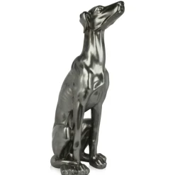 Statues & Sculptures Floor Standing|Animals^Guardian Greyhound 81cm Anthracite Resin Indoor Sculpture