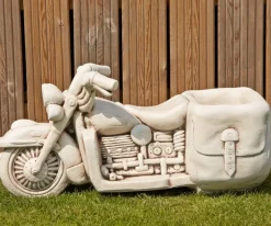 Statues & Sculptures Large^Harley Davidson Motorbike Stone Garden Planter Ornament
