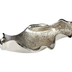 Statues & Sculptures Table Top|Contemporary^Harmonic Leaf 17cm Silver Metal Indoor Sculpture