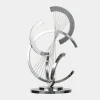 Statues & Sculptures Table Top|Floor Standing^Harmonic Strings 80cm Silver Metal Indoor Sculpture