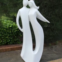 Statues & Sculptures Modern^Harmony 80cm Marble Resin Modern Garden Statue