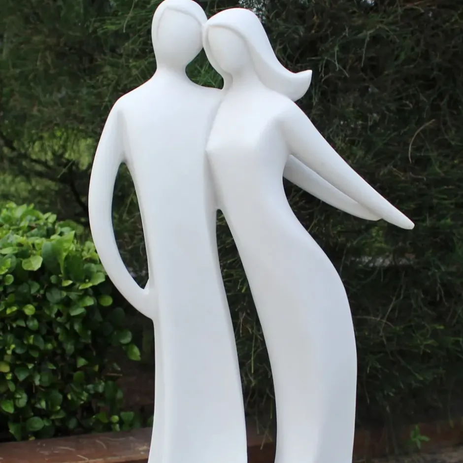 Statues & Sculptures Modern^Harmony 80cm Marble Resin Modern Garden Statue