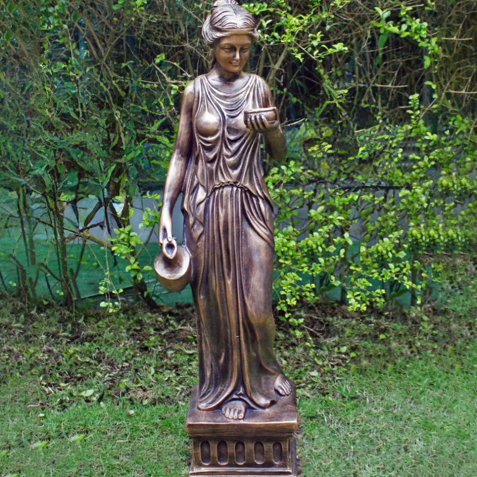 Statues & Sculptures Greek^Hebe 160cm Bronze Marble Resin Garden Statue