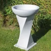 Statues & Sculptures Bird Baths^Helix Contemporary Granite Resin Garden Birdbath