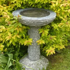 Statues & Sculptures Bird Baths^Highland Black Marble Stone Garden Birdbath