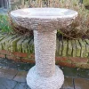 Statues & Sculptures Bird Baths^Highland Natural Granite Pink Stone Garden Bird Bath