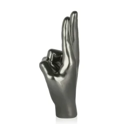 Statues & Sculptures Table Top|Contemporary^Hope Hand 28cm Anthracite Resin Indoor Sculpture